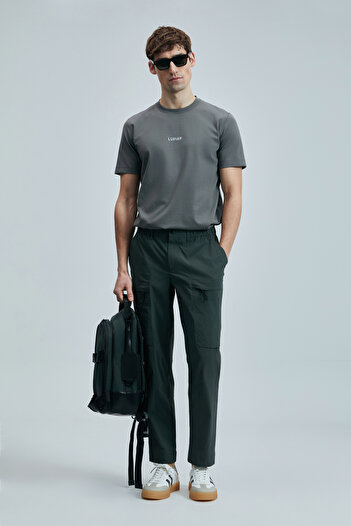 Lufian Marcus Modern Graphic T-Shirt Dark Green