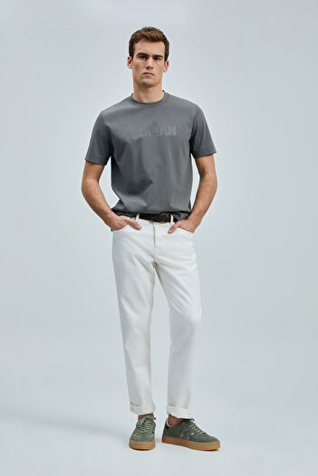 Lufian Think Modern Graphic T-Shirt Dark Green