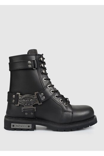 Harley Davidson Charles Black Ανδρικές Δερμάτινες Μπότες 025M100447
