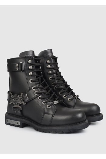 Harley Davidson Charles Black Ανδρικές Δερμάτινες Μπότες 025M100447