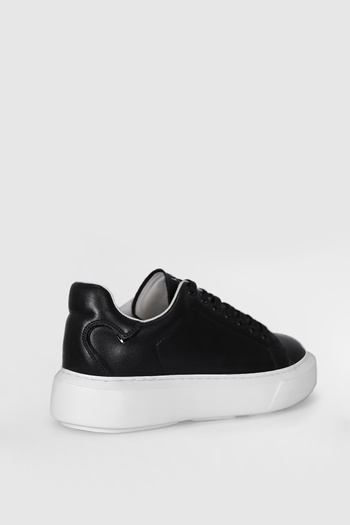 Lufian Αμι 121230016   Unisex Μαύρο Δερμάτινο Sneaker - Αθλητικά Παπούτσια