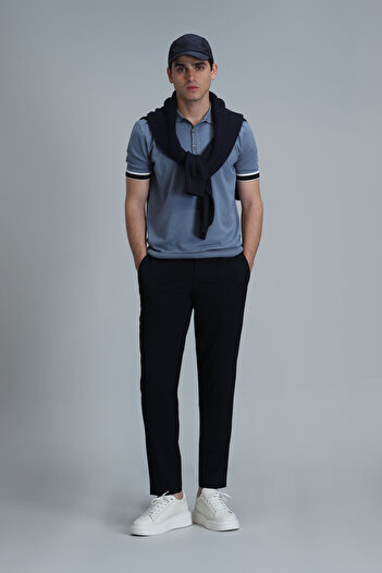 Lufian Mark Men's Sweater Dark Blue