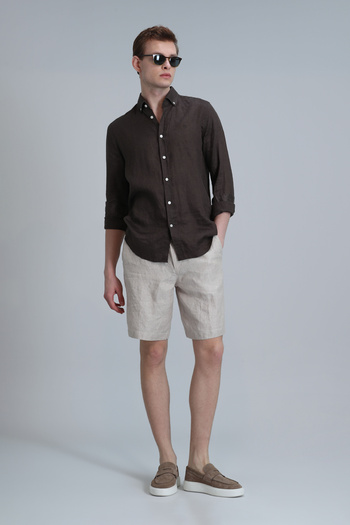 Lufian Peler Sport Ανδρικό σορτς Chino Slim Fit Μπεζ