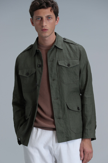 Lufian Men's Khaki Coat - Mark
