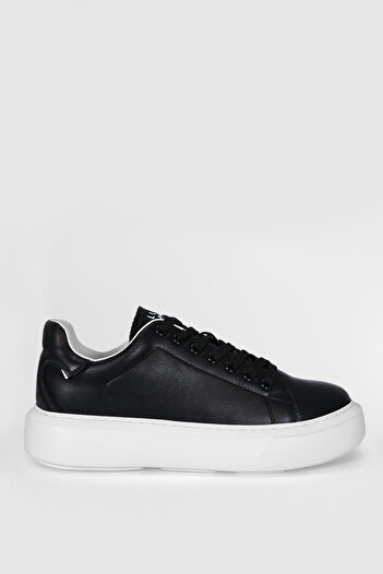 Lufian Αμι 121230016   Unisex Μαύρο Δερμάτινο Sneaker - Αθλητικά Παπούτσια