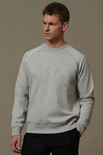 Lufian Bert Erkek Sweatshirt Bej
