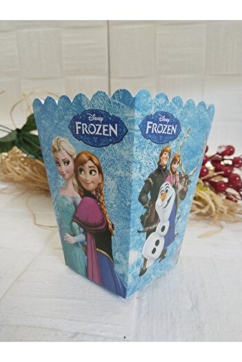Deniz Party Store Elsa Cardboard Popcorn Corn Chips Box 8 Pieces