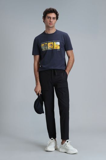 Lufian June Modern Graphic T- Shirt Anthracite