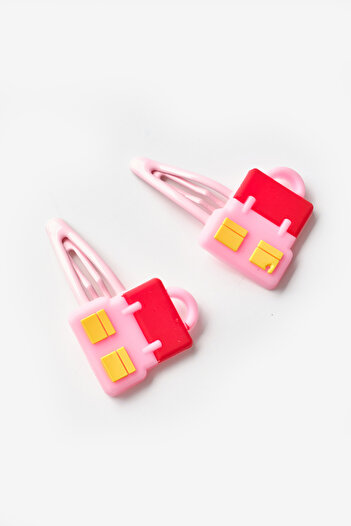 Le Mabelle Pink Bag Figured Girl's 2-Piece Snap Buckle
