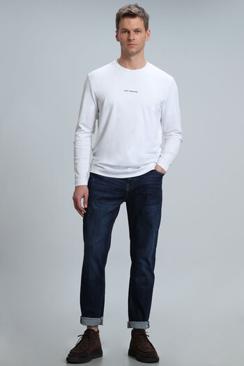 Lufian Moss Men's Long Sleeve T-Shirt Off White