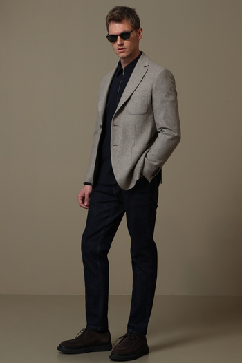 Lufian Lotus Smart Jean Erkek Pantolon Slim Fit Mavi