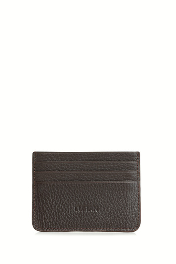 Lufian Alferd Men's Leather Card Holder Brown