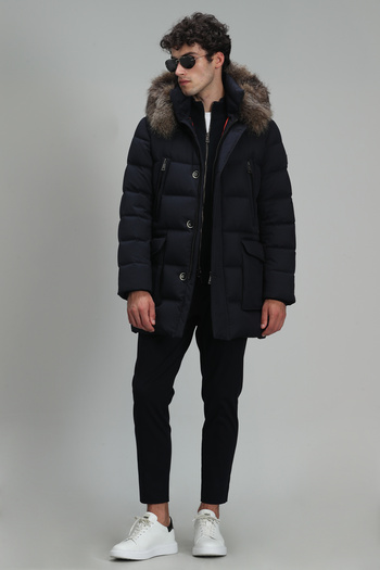 Lufian Clark Goose Feather Men's Coat Navy Blue