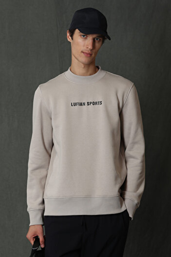 Lufian Star Erkek Sweatshirt Açık Bej