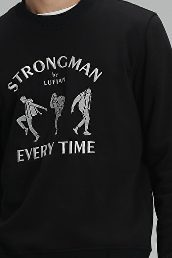 Lufian Edwın Erkek Sweatshirt Siyah