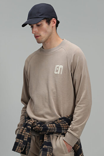 Lufian Owen Erkek Sweatshirt Bej