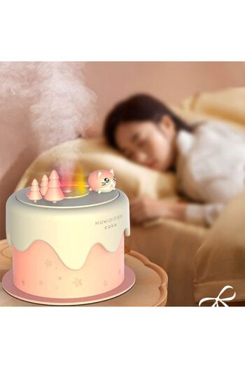 miraza Essential Oil and Aromatherapy Diffuser, 300 ml, RGB Light, Cake Pattern, USB Power, PINK