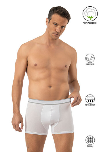 ÖZKAN underwear Özkan 11226 Ανδρικό 95% βαμβακερό Lycra Μονό Ζέρσεϊ Ύφασμα εύκαμπτο άνετο μπόξερ σορτς