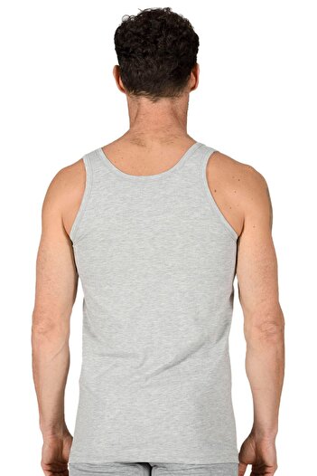 ÖZKAN underwear Özkan 11407 Men's 100% Cotton Single Jersey Flexible Comfortable Thick Strap Knitted Undershirt