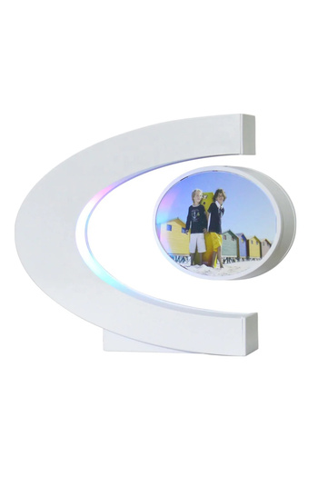 awwaline Magnetic Levitation Photo Frame, awwaline, White, LED Light in C Shape
