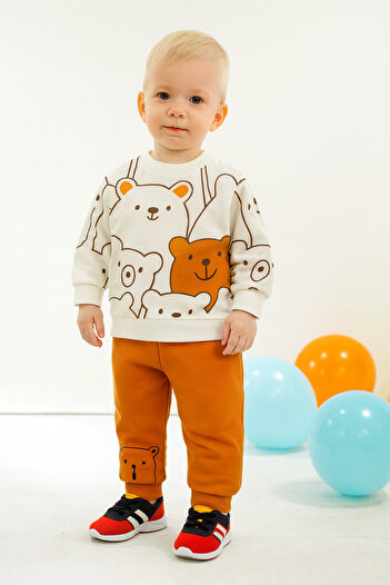 Mai Perla Smile Bear Nose 2 Li Unisex Bebek Alt Üst Takım