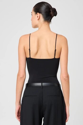 Madmext Black Adjustable Strap Women's Tank Top Mg2527