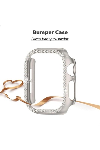 Alstrap Apple Watch 4-5-6-Se 40mm Compatible Starlight Elegant Diamond Stone Case Without Protective Screen Protector