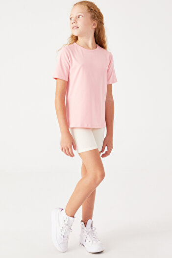Almila Crew Neck Cotton Girl's T-Shirt 2007