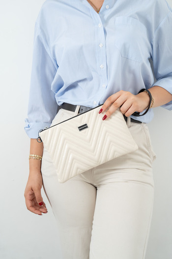 Silver Polo Silver & Polo White Sp1250 Women's Portfolio & Clutch