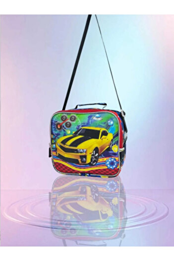 Benittokids Relaxion Silvery Yellow Car Patterned Thermal Lunch Box 3323