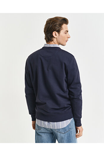 Gant Ανδρικό φούτερ Navy Blue Regular Fit Crew Neck