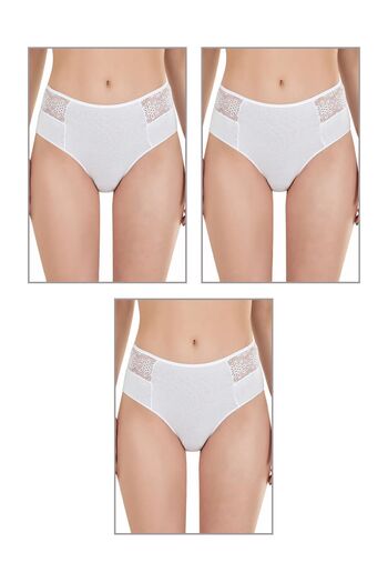 ÖZKAN underwear Özkan 26848 - 3 Pack Women's Flexible Cotton Panties with Lace Detail