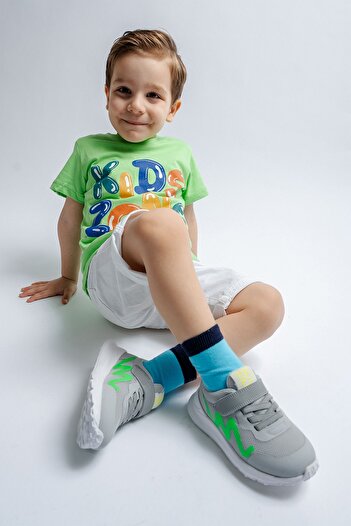 mnpc Gray Boy's Sports Shoes