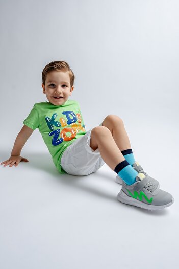 mnpc Gray Boy's Sports Shoes