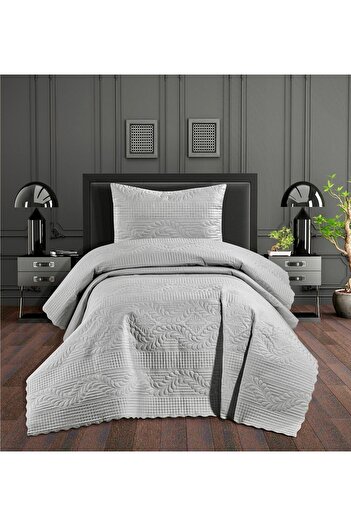 REYs HOME Quilted Single Bedspread Gray