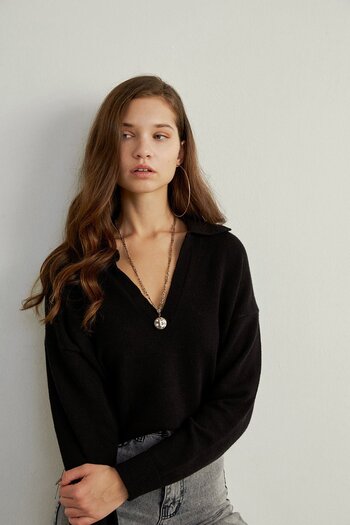 VATKALI Polo Collar Sweater