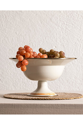 Madame Coco Rodez Footed Fruit Bowl - Orange - 30 cm
