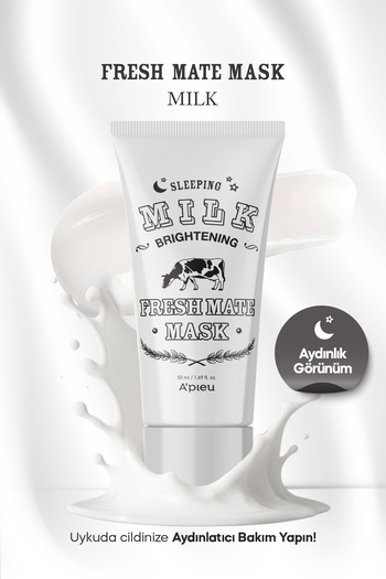 Missha Süt Proteini İçerikli Aydınlatıcı Uyku Maskesi 50ml A'PIEU Fresh Mate Milk Mask (Brightening)
