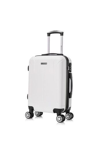 Quasar & Co. Troler de cabina Smart,55x37x20cm,Troller bagaj de mana,valiza cabina,4 roti duble,cifru,ABS,Alb