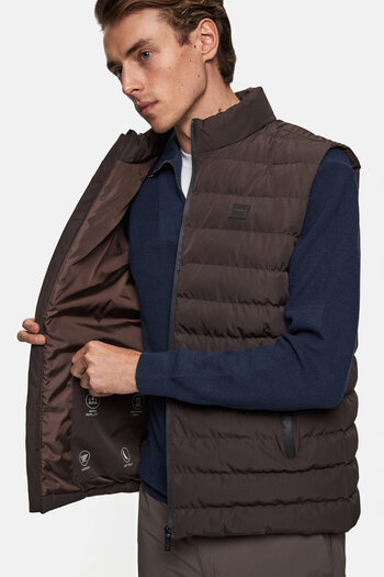 Twn Slim Fit Brown Plain Vest Coat