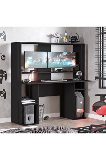 Robin Home Dragon Oyuncu Masası Gamer Masa Gaming Bilgisayar Masası Siyah