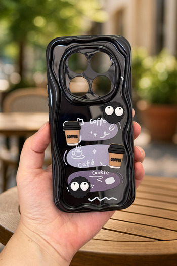 Vip Case Xiaomi Redmi Note 14 Pro 5g - Coffee Cookie Pattern 3D Cute Shiny Design Cookie