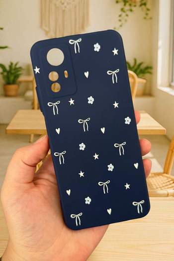 Vip Case Redmi Note 12S- Mini Bow Patterned Silicone Shock-Absorbing Classic Protective Rubber Case277