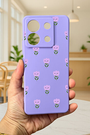 Vip Case Xiaomi Redmi Note 13 Pro 5g Mini Tulip Patterned Silicone Shock Absorbing Classic Protected Rubber Case277