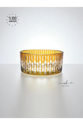 AKDEN STORE Crystal Decor Glass Bowl, Presentation Bowl, Salad Bowl