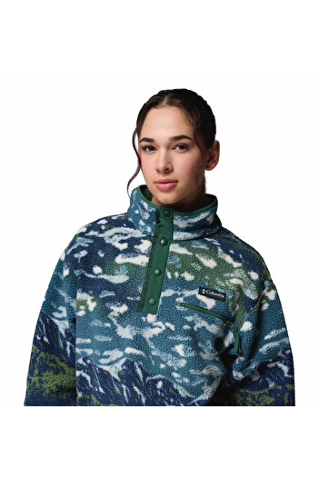 Columbia Helvetia II Printed Cropped Half Snap Kadın Polar Üst