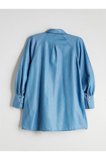 LC Waikiki New Season Shirt Collar Women's Jean Tunic