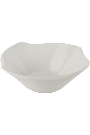 erorex A4556 Semi Square Porcelain Plates, 25 Cm X 25 Cm X 8.5 Cm Size, White