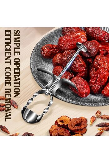 erorex Cherry Pitter Tool Olives Cherry Pitter Seed Stone Remover, Red Date Corer Is Easy Use Clean,