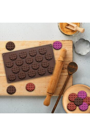 erorex 2Pcs Silicone Candy Molds | Silicone 18 Grid Chocolate Molds Candy Bar Multifunctional Hemisphere